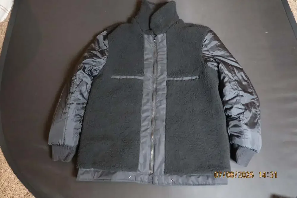 Guess Men'sFaux-Sherpa Lined Military Deck Jacket